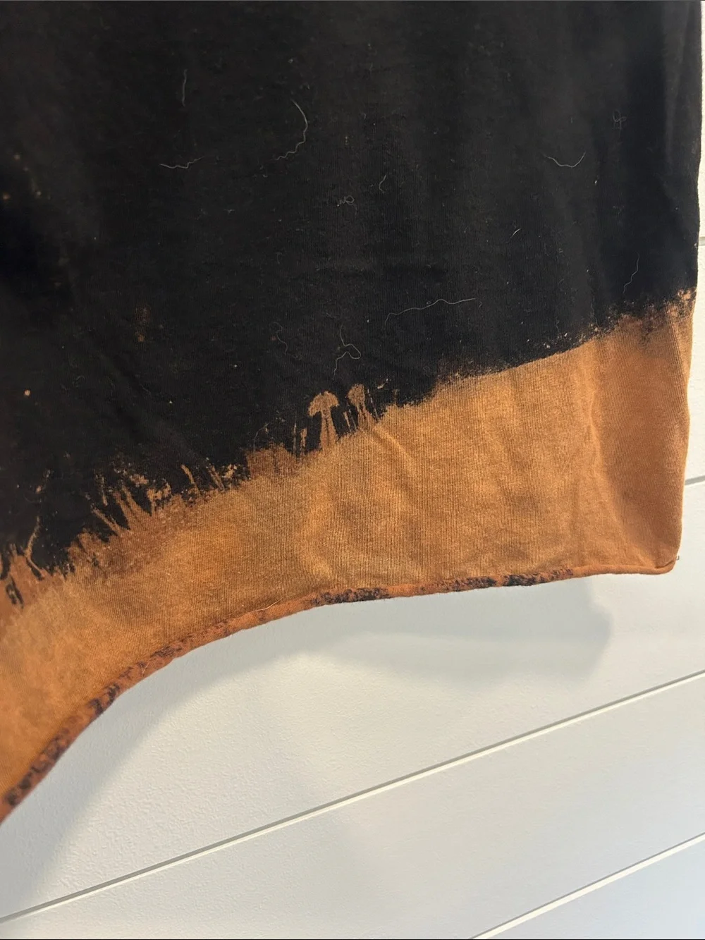 Bella Canvas Black and Brown Bleach-Effect Men’s Graphic Tee